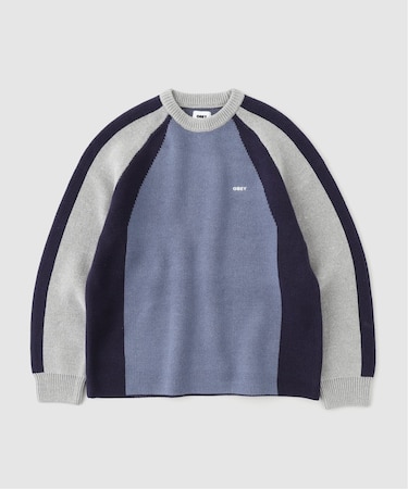 OBEY / オベイ RAGLAN CREW NECK SWEATER