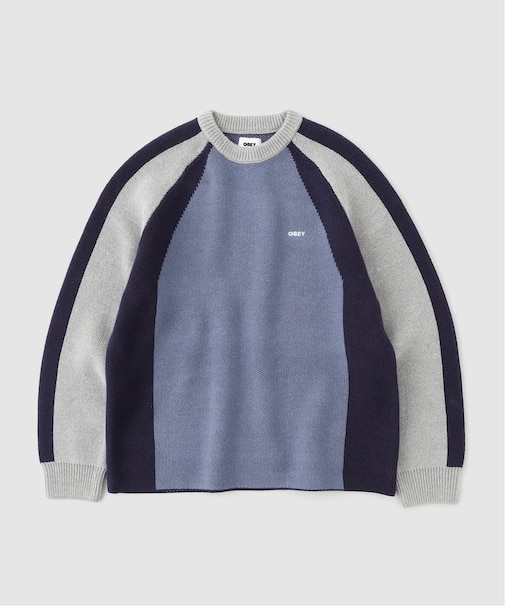 OBEY / オベイ RAGLAN CREW NECK SWEATER