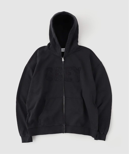 OBEY / オベイ HYBRID FADED ZIP HOOD