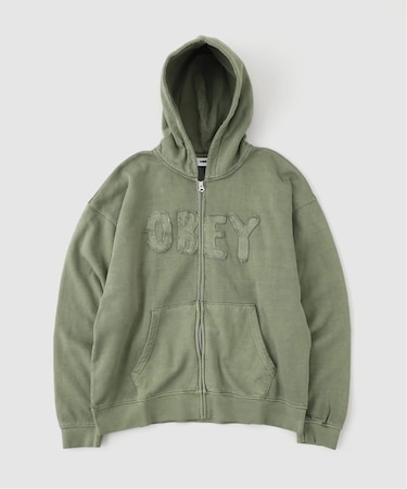 OBEY / オベイ HYBRID FADED ZIP HOOD
