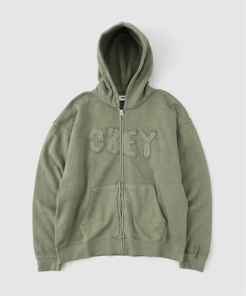 OBEY / オベイ HYBRID FADED ZIP HOOD