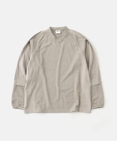 NOMANUAL/ノーマニュアル HEAVY WAFFLE LONG SLEEVE TEE