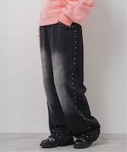 スタッツ裏毛パンツ
