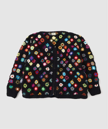 MacMahon Knitting Mills  V-Neck Zip Cardigan-Diamond