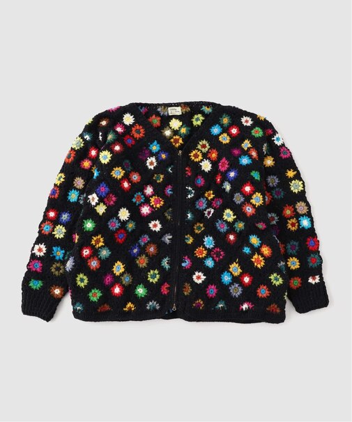 MacMahon Knitting Mills  V-Neck Zip Cardigan-Diamond