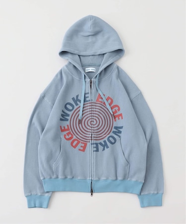WOKE EDGE / ウォークエッジ Washed Thermal Zip Hoodie