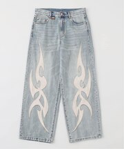 SUPPLIER / サプライヤー Cross Leather Baggy Denim