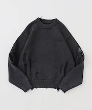 SUPPLIER / サプライヤー CROSS LEATHER PATCH CREW KNIT