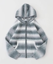 WOKE EDGE / ウォークエッジ Gradation Mohair Zip Knit