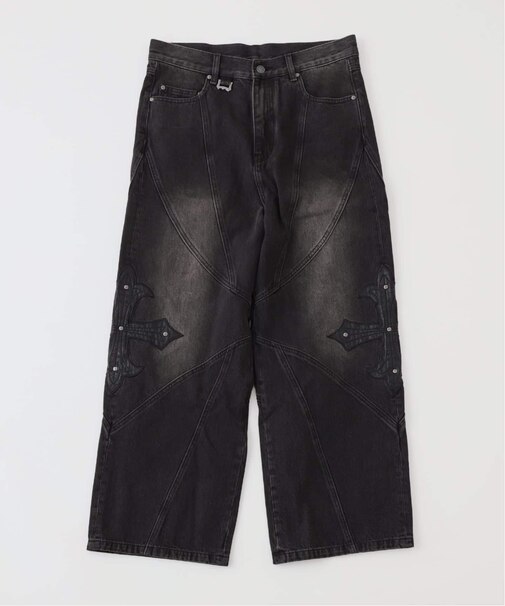 SUPPLIER / サプライヤー Cross Leather Patch Baggy Denim