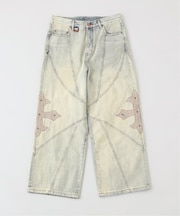 SUPPLIER / サプライヤー Cross Leather Patch Baggy Denim