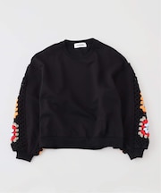 DISCOVERED / ディスカバード CROCHET SLEEVE SWEAT
