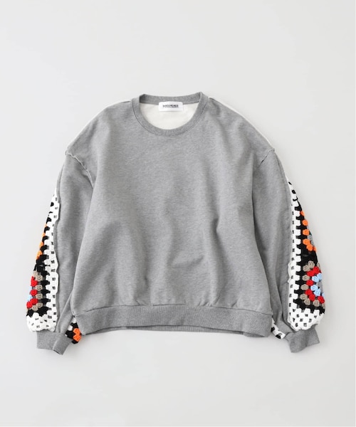 DISCOVERED/ディスカバード/CROCHET SLEEVE SWEAT DISCOVERED / ディスカバード CROCHET SLEEVE SWEAT｜ジョイント