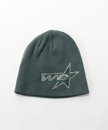 WOKE EDGE / ウォークエッジ Rhinestone WE Star Logo Beanie