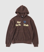 SCREEN STARS*JW ワッフルジップアップフーディー