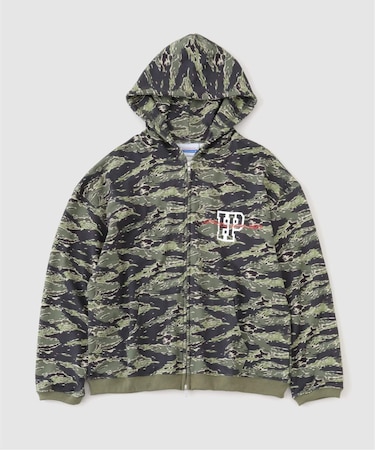 PLAYHOUR /プレイアワー Tiger Camo Zip Hoodie