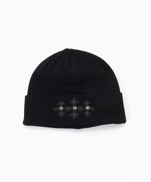 SUPPLIER / サプライヤー Cross Leather Patch Beanie