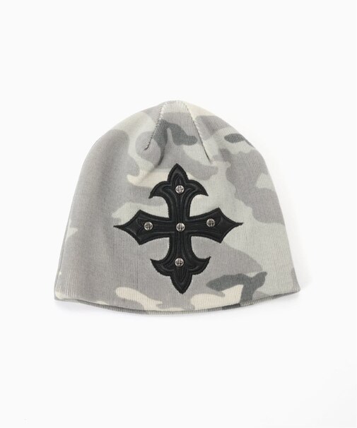SUPPLIER / サプライヤー Cross Leather Patch Beanie