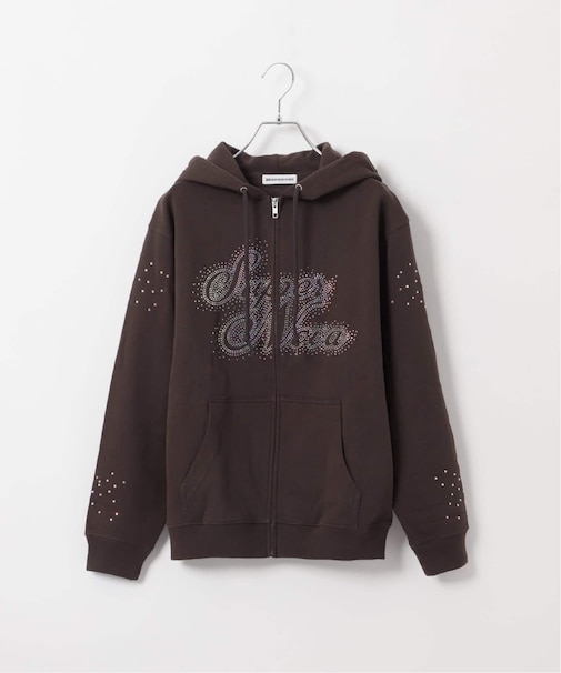 Super Nova by Skin Rhinestone Zip Hoodie