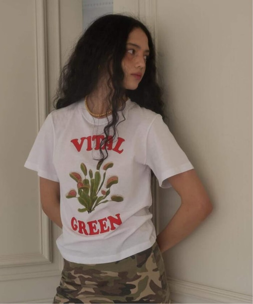 OURSAALTY / アワーソルティ Vital green T-shirt