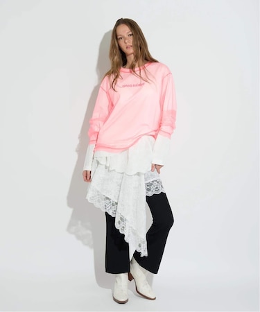 ANNA SUI NYC メッシュレイヤードロングTシャツ