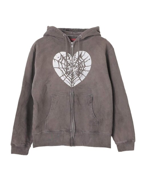 Little Willow / リトルウィロー 別注 HEART SPIDER ZIP HOODIE