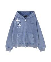 SUPPLIER / サプライヤー Cross Rhinestone Zip Hoodie