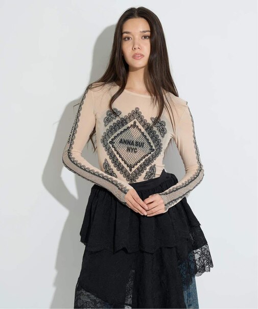 ANNA SUI NYC / アナスイエヌワイシー レースプリントシアトップ