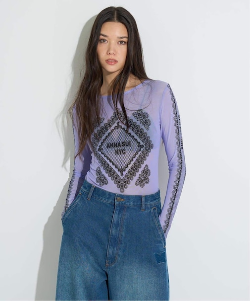 ANNA SUI NYC / アナスイエヌワイシー レースプリントシアトップ