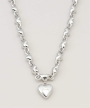 BASICKS / ベイシックス Heart Dropped Chain Necklace