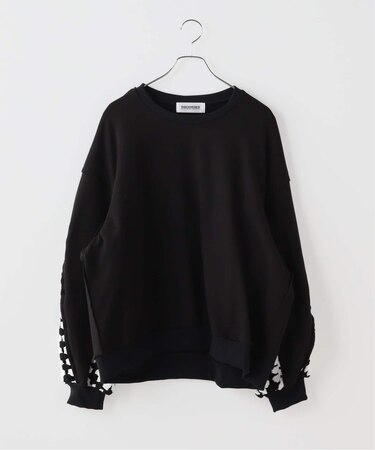 DISCOVERED / ディスカバード PLAYCARD CROCHET SLEEVE SWEAT