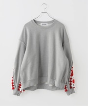 DISCOVERED / ディスカバード PLAYCARD CROCHET SLEEVE SWEAT
