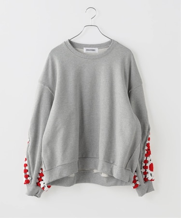 DISCOVERED / ディスカバード PLAYCARD CROCHET SLEEVE SWEAT
