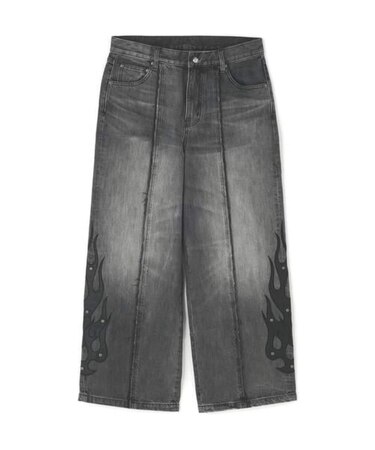 SUPPLIER / サプライヤー Fire Tribal Leather Patch Baggy