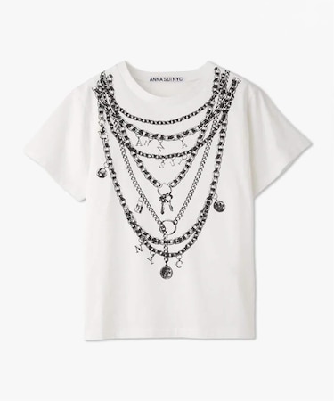 ANNA SUI NYC / アナスイエヌワイシー フェイクアクセサリープリントTシャツ