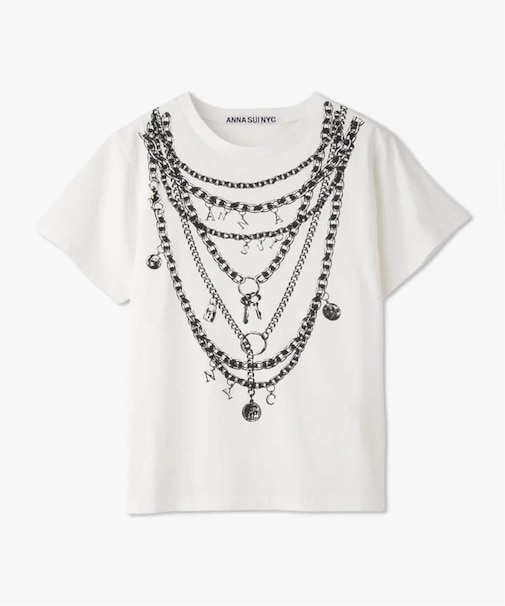 ANNA SUI NYC / アナスイエヌワイシー フェイクアクセサリープリントTシャツ
