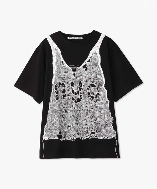 ANNA SUI NYC / アナスイエヌワイシー トロンプルイユプリントビッグTシャツ