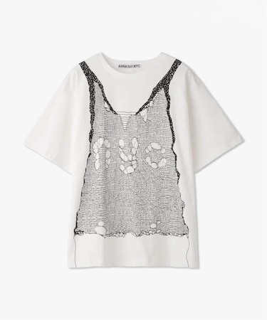 ANNA SUI NYC / アナスイエヌワイシー トロンプルイユプリントビッグTシャツ