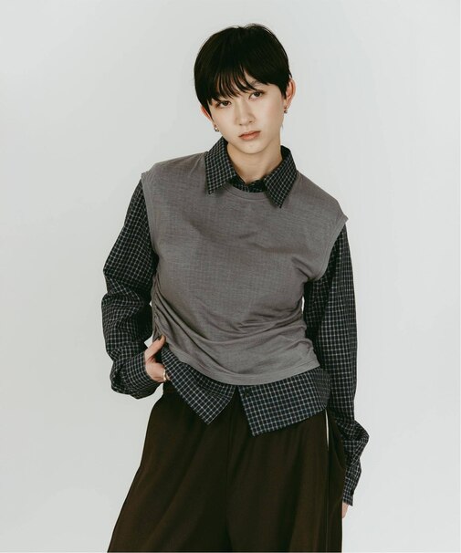 Knuth Marf/クヌースマーフ 2-piece layered compact shirt