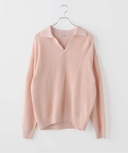 スリーブ パッチ スキッパーニット / Sleeve Patch Skipper Knit