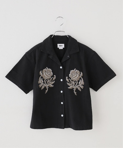 OBEY / オベイ ROSES EMBELLISHED SS SHIRT