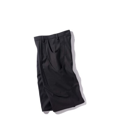 GOAT ESSENCE / ゴートエッセンス TUCK CURVE WIDE SHORTS