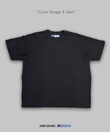 RUSSELL ATHLETIC / ラッセル アスレティック 別注 Curve Design T-shirt