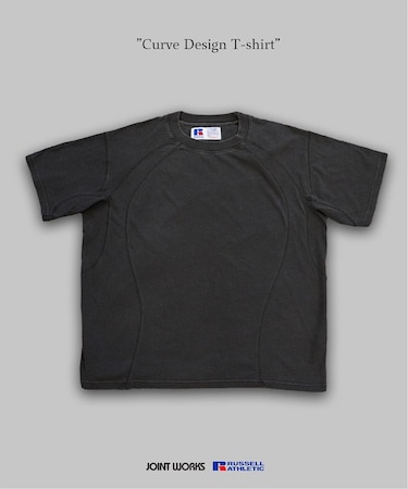 RUSSELL ATHLETIC / ラッセル アスレティック 別注 Curve Design T-shirt