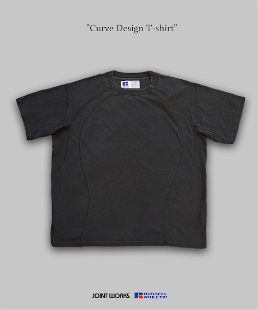 RUSSELL ATHLETIC / ラッセル アスレティック 別注 Curve Design T-shirt