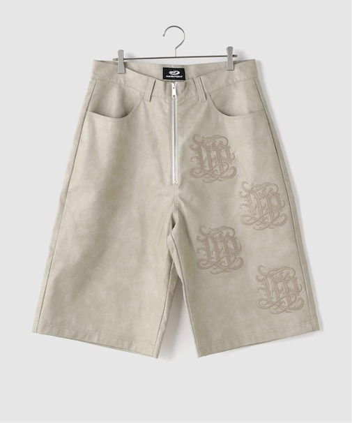KB×MARK POINT LEATHER SHORTS