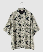 TOWNCRAFT / タウンクラフト Printed Loop Collar SS Shirt