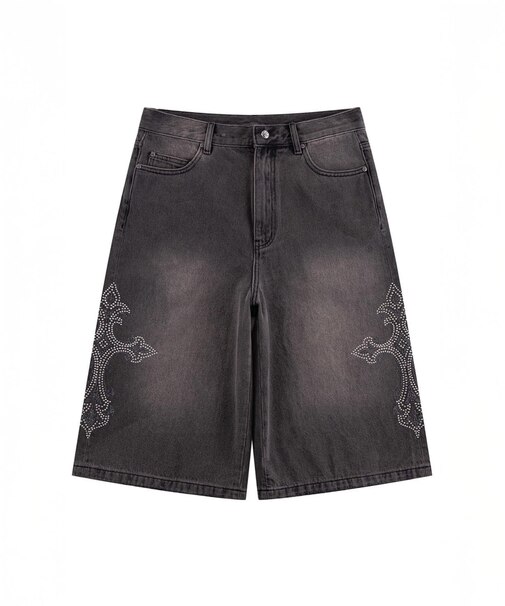 SUPPLIER / サプライヤー Cross Rhinestone Baggy Denim