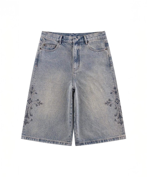 SUPPLIER / サプライヤー Cross Rhinestone Baggy Denim