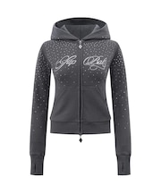 SupBaby by SUPPLIER Sparkle Rhinestone Zip Hoodie